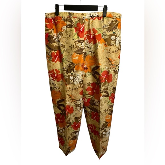 VINTAGE SILK women’s pant suit size 16 Adrianna Papéll colorful - Picture 6 of 13